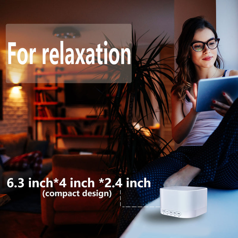 Magicteam Sound Machine for Baby Adult Sleep, White Noise Machine with 20 Non Looping Natural Soothing Sounds, Memory Function, 32 Volume Levels, AC/Usb Power & Sleep Timer